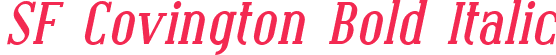 SF Covington Bold Italic